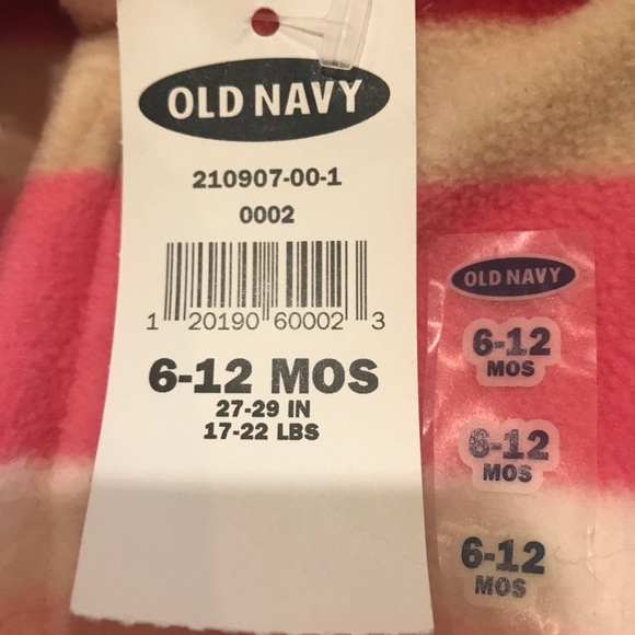 Old Navy Fleece Jacket. Size 6-12mo NWT - Picture 6 of 6